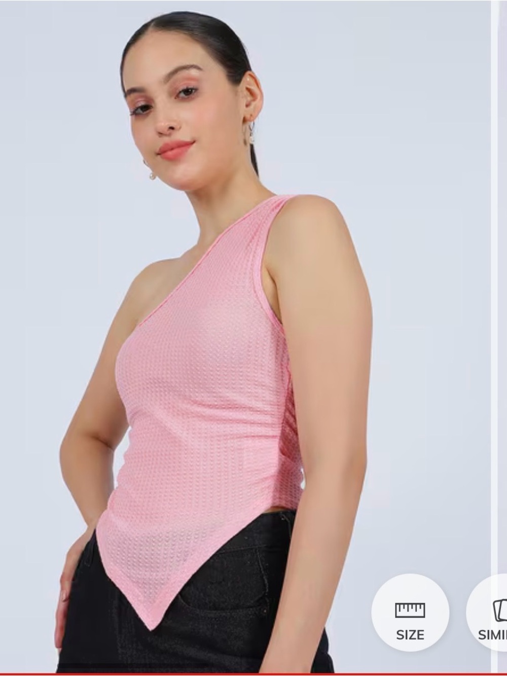 One-Shoulder Magenta Asymmetric